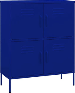 vidaXL - Opbergkast - 80x35x101,5 - cm - staal - marineblauw