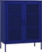 vidaXL - Opbergkast - 80x35x101,5 - cm - staal - marineblauw