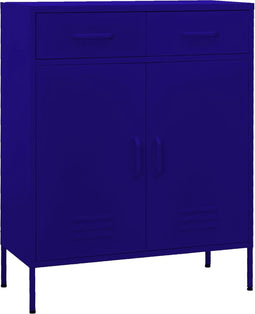 vidaXL - Opbergkast - 80x35x101,5 - cm - staal - marineblauw