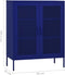 vidaXL - Opbergkast - 80x35x101,5 - cm - staal - marineblauw