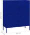 vidaXL - Opbergkast - 80x35x101,5 - cm - staal - marineblauw