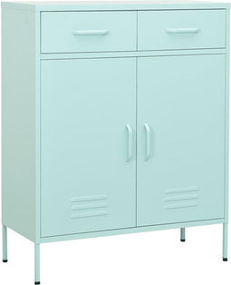 vidaXL - Opbergkast - 80x35x101,5 - cm - staal - mint
