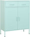 vidaXL - Opbergkast - 80x35x101,5 - cm - staal - mint