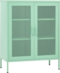 vidaXL - Opbergkast - 80x35x101,5 - cm - staal - mint
