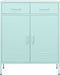 vidaXL - Opbergkast - 80x35x101,5 - cm - staal - mint