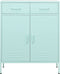 vidaXL - Opbergkast - 80x35x101,5 - cm - staal - mint