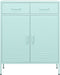 vidaXL - Opbergkast - 80x35x101,5 - cm - staal - mint