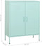 vidaXL - Opbergkast - 80x35x101,5 - cm - staal - mint