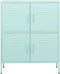 vidaXL - Opbergkast - 80x35x101,5 - cm - staal - mint
