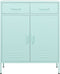 vidaXL - Opbergkast - 80x35x101,5 - cm - staal - mint