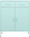 vidaXL - Opbergkast - 80x35x101,5 - cm - staal - mint
