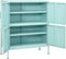 vidaXL - Opbergkast - 80x35x101,5 - cm - staal - mint