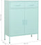 vidaXL - Opbergkast - 80x35x101,5 - cm - staal - mint