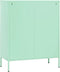 vidaXL - Opbergkast - 80x35x101,5 - cm - staal - mint