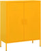 vidaXL - Opbergkast - 80x35x101,5 - cm - staal - mosterdgeel