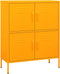 vidaXL - Opbergkast - 80x35x101,5 - cm - staal - mosterdgeel