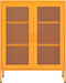 vidaXL - Opbergkast - 80x35x101,5 - cm - staal - mosterdgeel