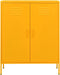 vidaXL - Opbergkast - 80x35x101,5 - cm - staal - mosterdgeel
