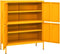 vidaXL - Opbergkast - 80x35x101,5 - cm - staal - mosterdgeel