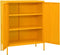 vidaXL - Opbergkast - 80x35x101,5 - cm - staal - mosterdgeel