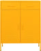 vidaXL - Opbergkast - 80x35x101,5 - cm - staal - mosterdgeel