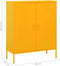 vidaXL - Opbergkast - 80x35x101,5 - cm - staal - mosterdgeel