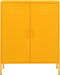 vidaXL - Opbergkast - 80x35x101,5 - cm - staal - mosterdgeel