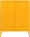vidaXL - Opbergkast - 80x35x101,5 - cm - staal - mosterdgeel