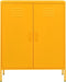 vidaXL - Opbergkast - 80x35x101,5 - cm - staal - mosterdgeel