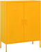vidaXL - Opbergkast - 80x35x101,5 - cm - staal - mosterdgeel