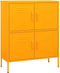 vidaXL - Opbergkast - 80x35x101,5 - cm - staal - mosterdgeel