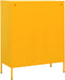 vidaXL - Opbergkast - 80x35x101,5 - cm - staal - mosterdgeel
