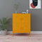 vidaXL - Opbergkast - 80x35x101,5 - cm - staal - mosterdgeel