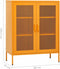 vidaXL - Opbergkast - 80x35x101,5 - cm - staal - mosterdgeel