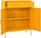 vidaXL - Opbergkast - 80x35x101,5 - cm - staal - mosterdgeel