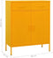 vidaXL - Opbergkast - 80x35x101,5 - cm - staal - mosterdgeel