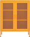 vidaXL - Opbergkast - 80x35x101,5 - cm - staal - mosterdgeel
