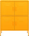 vidaXL - Opbergkast - 80x35x101,5 - cm - staal - mosterdgeel