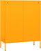 vidaXL - Opbergkast - 80x35x101,5 - cm - staal - mosterdgeel