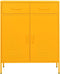 vidaXL - Opbergkast - 80x35x101,5 - cm - staal - mosterdgeel