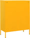 vidaXL - Opbergkast - 80x35x101,5 - cm - staal - mosterdgeel