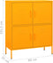 vidaXL - Opbergkast - 80x35x101,5 - cm - staal - mosterdgeel