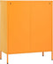 vidaXL - Opbergkast - 80x35x101,5 - cm - staal - mosterdgeel