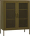 vidaXL - Opbergkast - 80x35x101,5 - cm - staal - olijfgroen