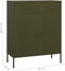 vidaXL - Opbergkast - 80x35x101,5 - cm - staal - olijfgroen