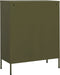 vidaXL - Opbergkast - 80x35x101,5 - cm - staal - olijfgroen