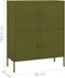 vidaXL - Opbergkast - 80x35x101,5 - cm - staal - olijfgroen