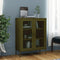 vidaXL - Opbergkast - 80x35x101,5 - cm - staal - olijfgroen