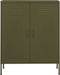 vidaXL - Opbergkast - 80x35x101,5 - cm - staal - olijfgroen