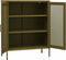 vidaXL - Opbergkast - 80x35x101,5 - cm - staal - olijfgroen